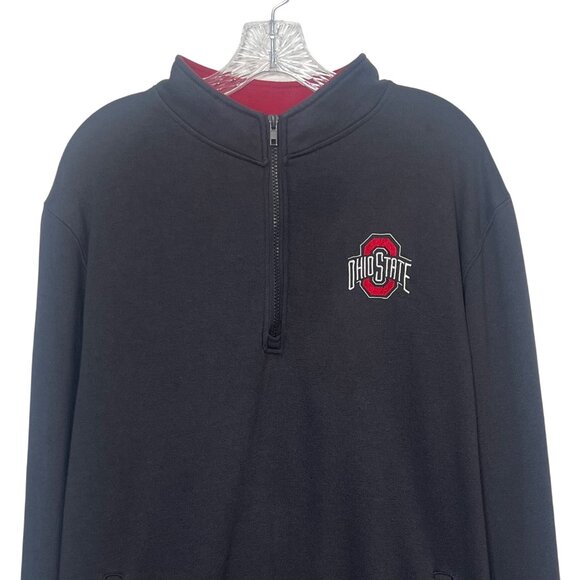 Ohio State 1/4 Zip Pullover Sweatshirt Mens Large Gray Colosseum Fanwear NCAA - Picture 3 of 7